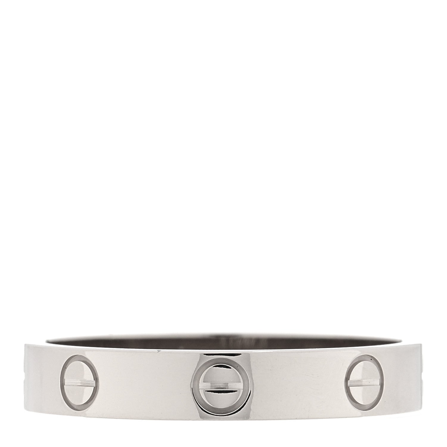 Cartier 18K White Gold 3.5mm LOVE Wedding Band Ring 59 8.75 3 of 5