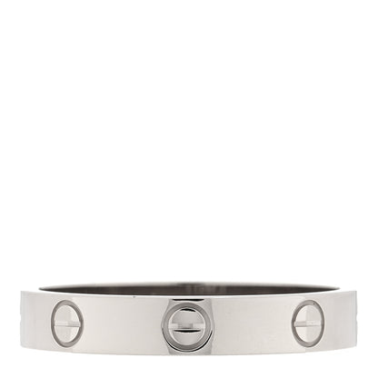 Cartier 18K White Gold 3.5mm LOVE Wedding Band Ring 59 8.75 3 of 5