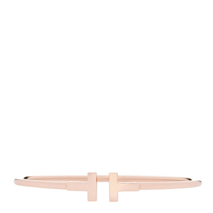 Tiffany 18K Rose Gold T Wire Bracelet 1 of 3