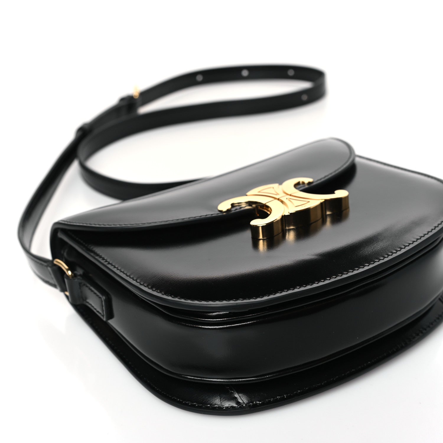 Celine Shiny Calfskin Teen Besace Black 7 of 8