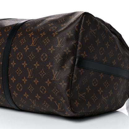 Louis Vuitton Monogram Macassar Keepall Bandouliere 55 9 of 10