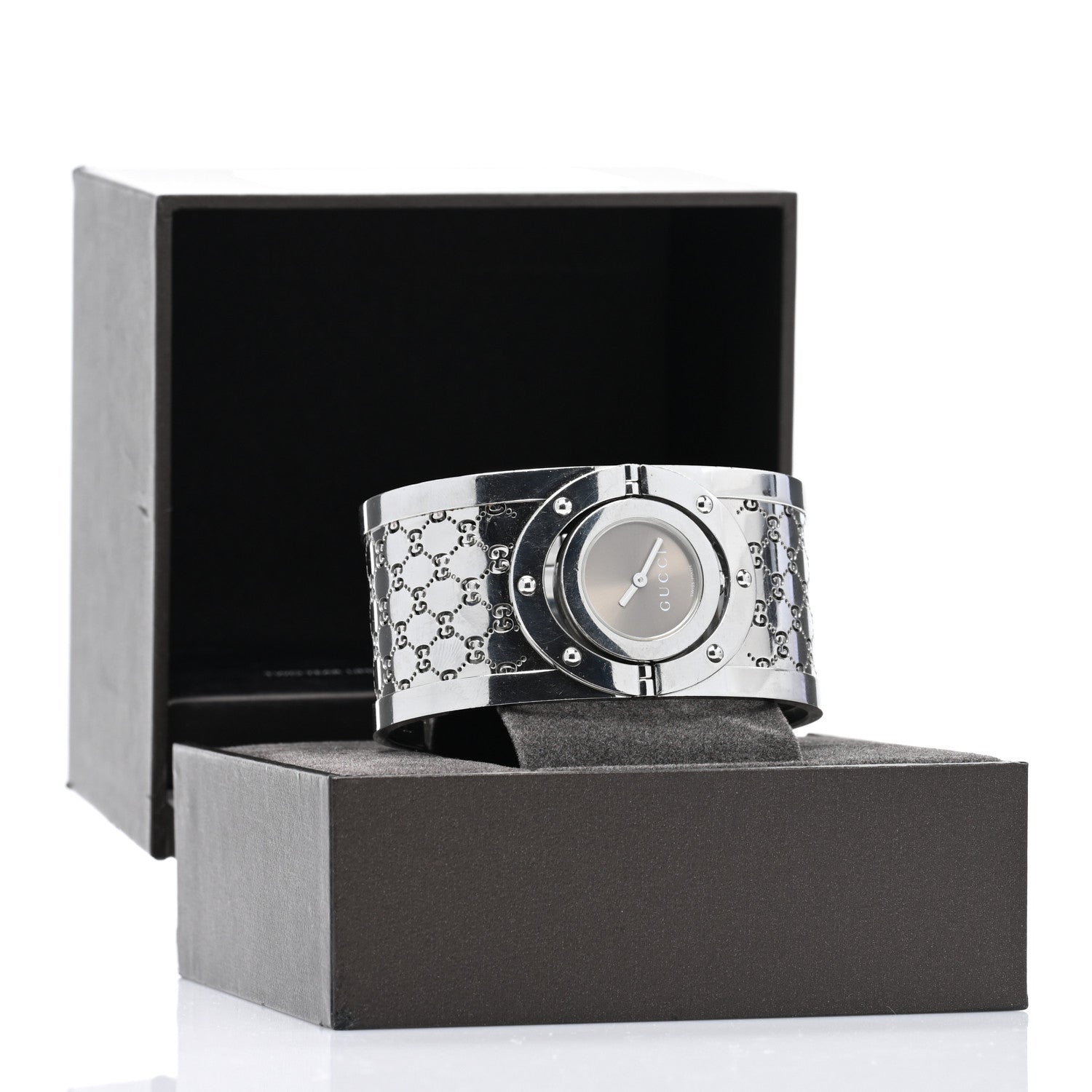 Gucci Stainless Steel 33mm Twirl Quartz Watch Brown 5 of 5