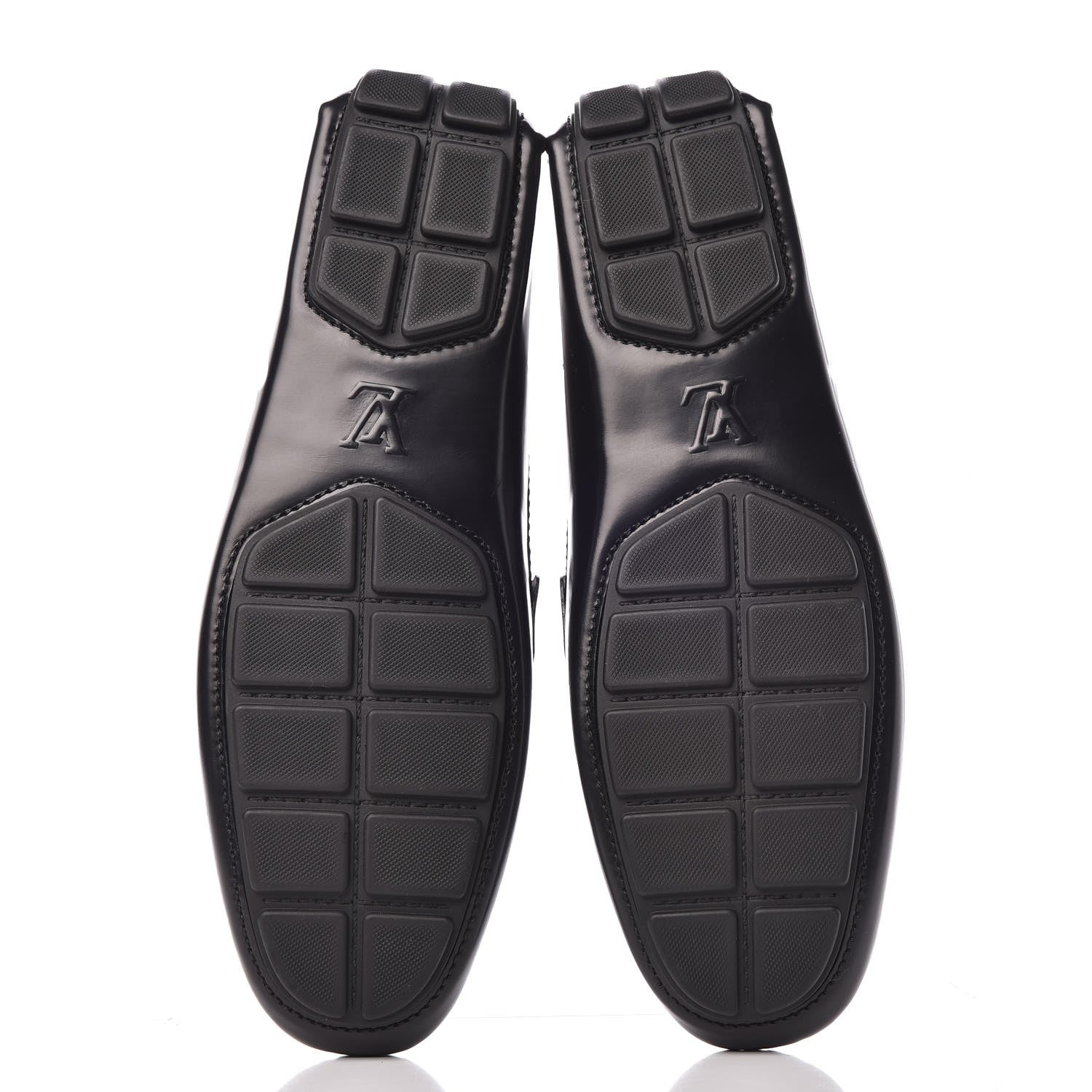 Louis Vuitton Calfskin Racetrack Moccasin Loafers 10.5 Black 5 of 8