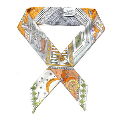 Hermes Silk Objets De Curiosite Twilly Gris Bluete Miel 1 of 4