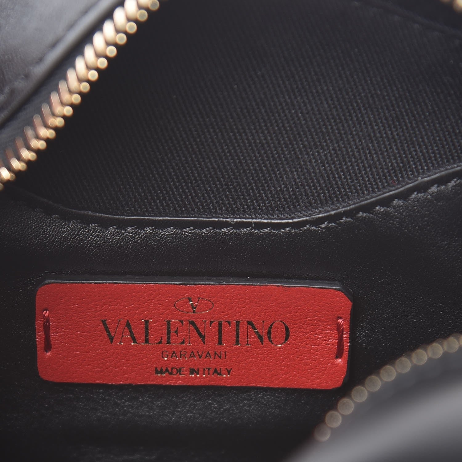Valentino Garavani Calfskin VLTN Print Mini Rockstud Crossbody Bag Black 7 of 7