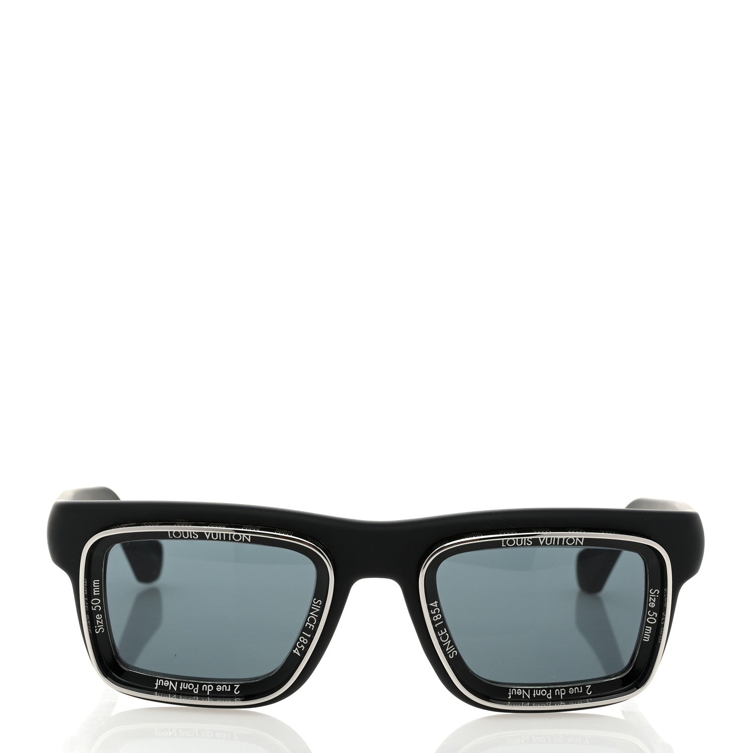 Louis Vuitton LV Super Vision Square Sunglasses Z2442U Black 2 of 7