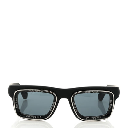 Louis Vuitton LV Super Vision Square Sunglasses Z2442U Black 2 of 7