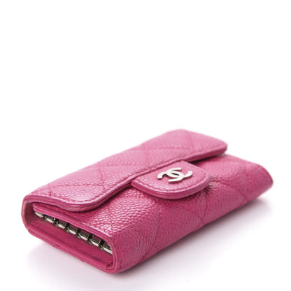 Chanel Caviar Quilted 6 Key Holder Pink 4 of 9