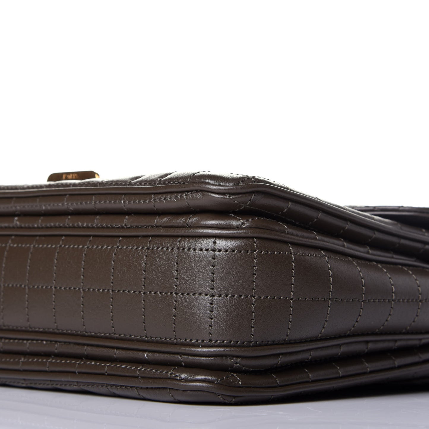 Calfskin Quilted Medium C Bag Khaki