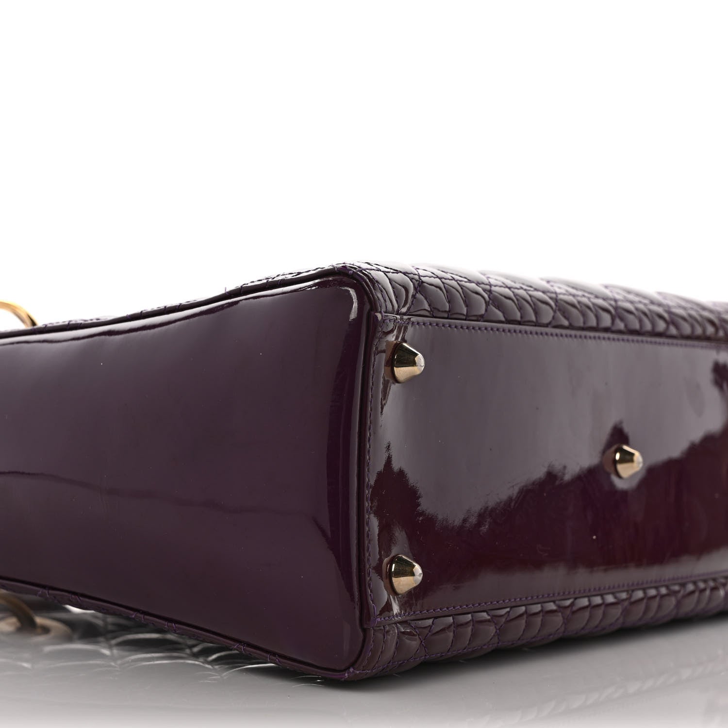 Christian Dior Patent Cannage Large Lady Dior Violet Purple 8 of 11