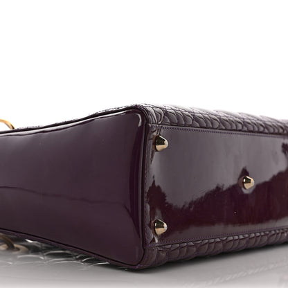 Christian Dior Patent Cannage Large Lady Dior Violet Purple 8 of 11