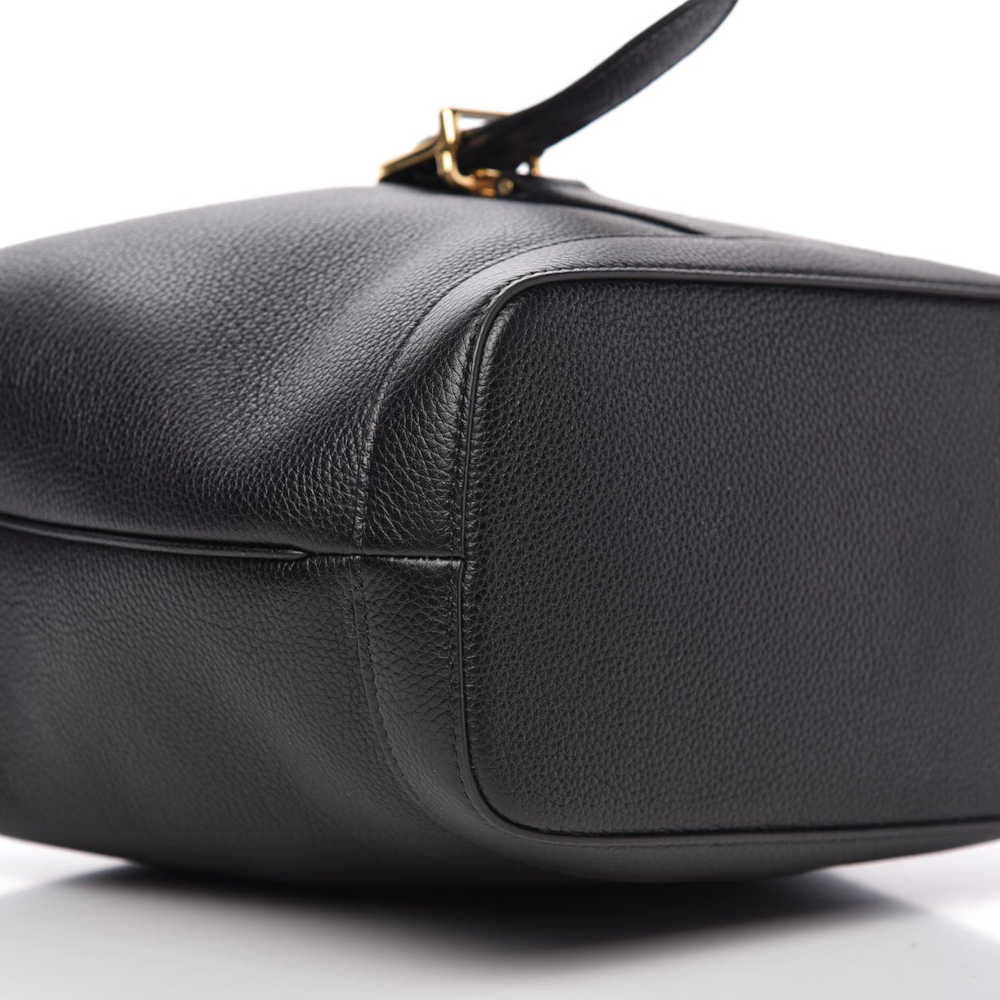 Soft Grained Calfskin Medium Bucket Bag Black