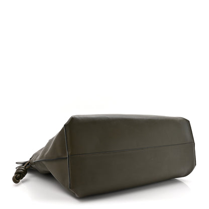 Loewe Calfskin Flamenco Knot XL Shoulder Bag Khaki Green 4 of 12