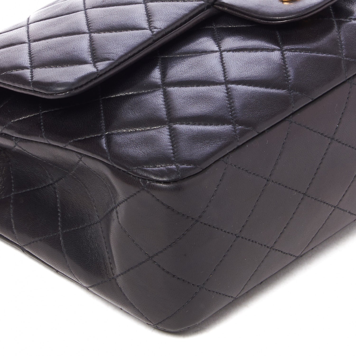 Chanel Lambskin Quilted Medium Double Flap Black 6 of 9