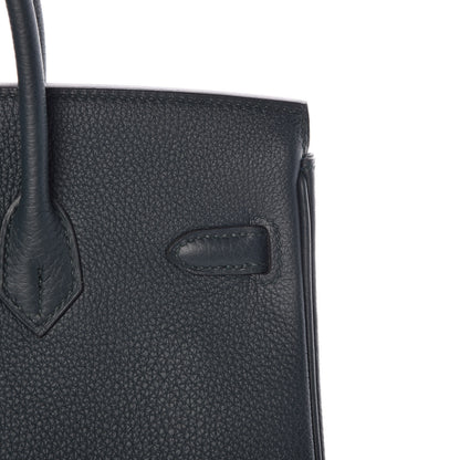 Hermes Togo Swift Officier Birkin 25 Vert Cypress Bleu Zellige 17 of 34