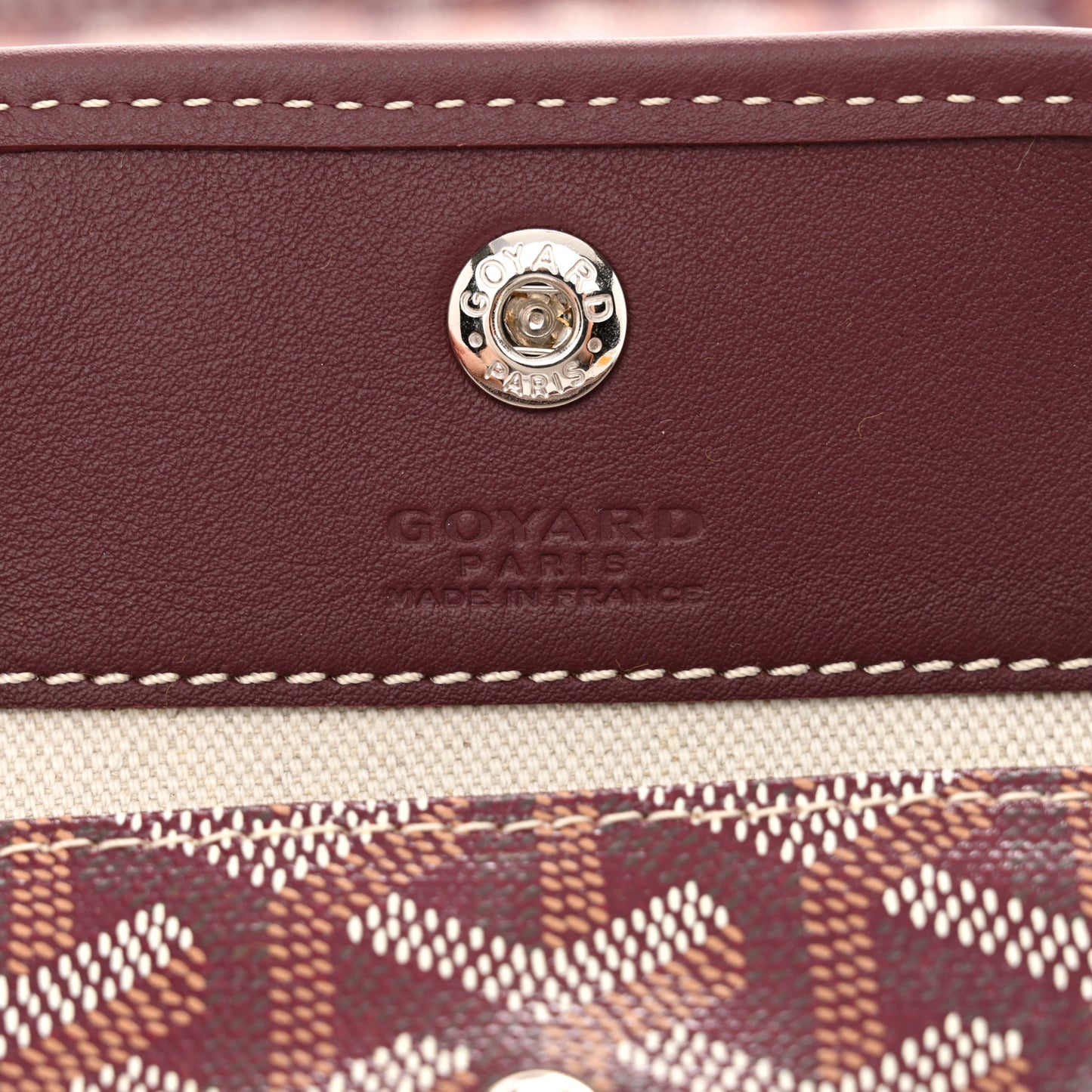 Goyardine Reversible Mini Anjou Burgundy