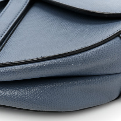 Christian Dior Grained Calfskin Saddle Bag Denim Blue 13 of 13