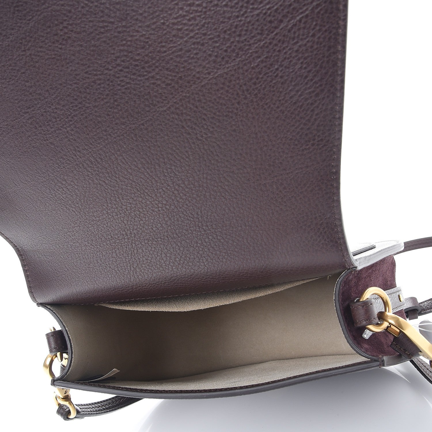 Chloe Calfskin Suede Medium Nile Bracelet Bag Carbon Brown 5 of 7