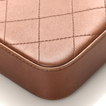 Chanel Goatskin Enamel Quilted Small Clutch With Chain Brown 9 of 10