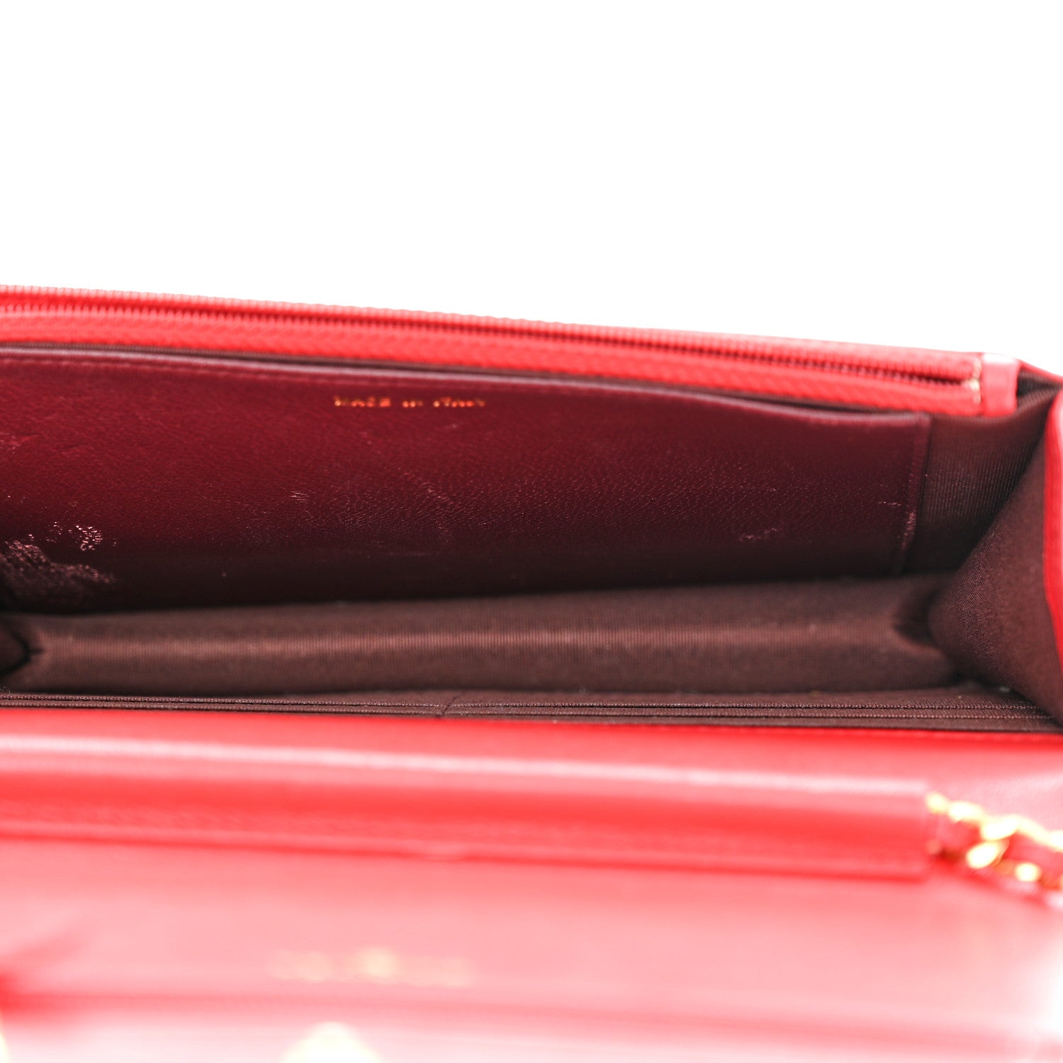 Chanel Sheepskin Quilted Mademoiselle Vintage Wallet On Chain WOC Red 5 of 15