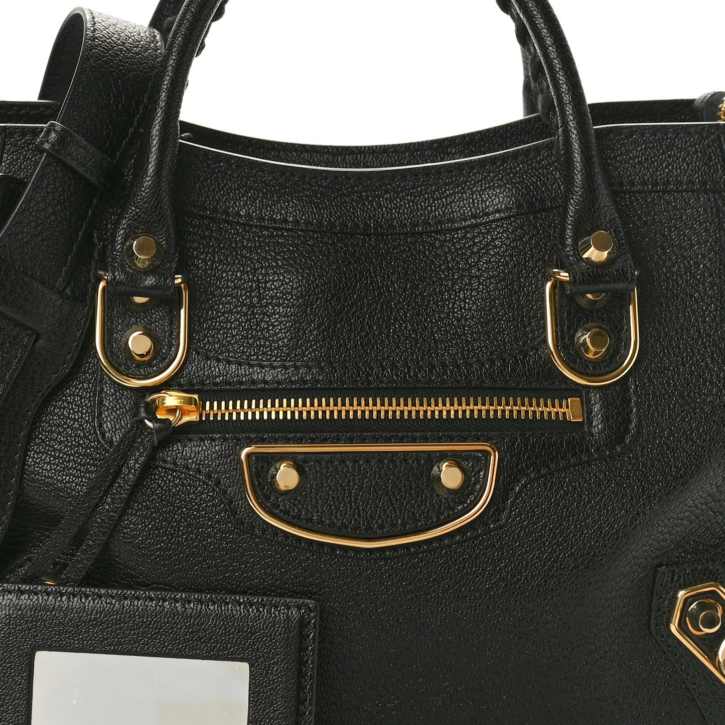 Chevre Gold Metallic Edge Hardware S City Black