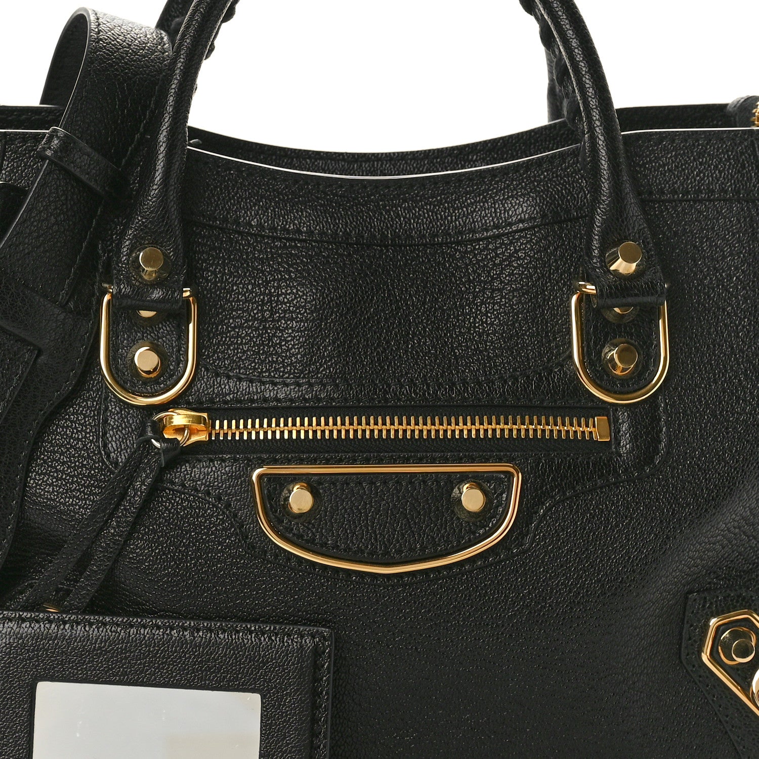 Balenciaga Chevre Gold Metallic Edge Hardware S City Black 9 of 11