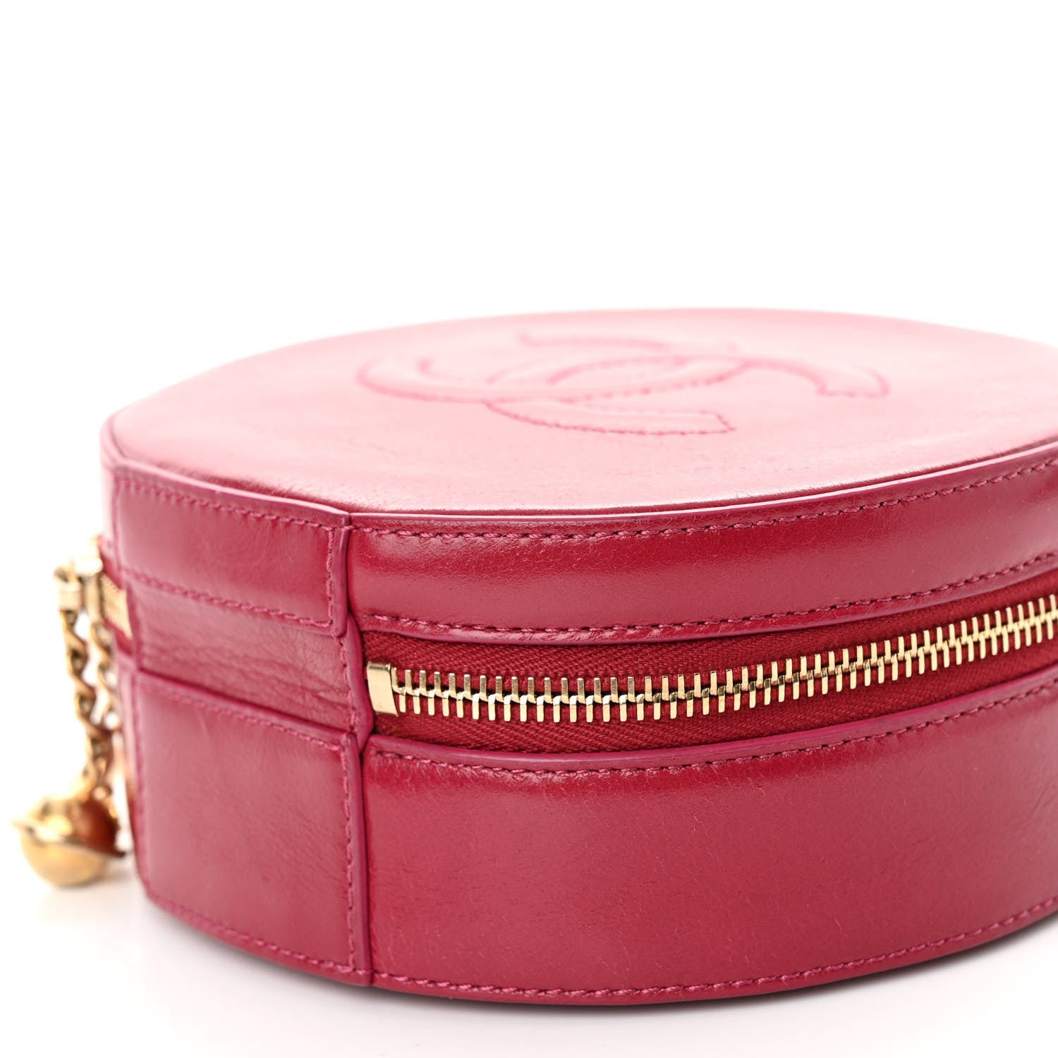 Chanel Glazed Calfskin Round As Earth Evening Bag Rouge 9 of 9