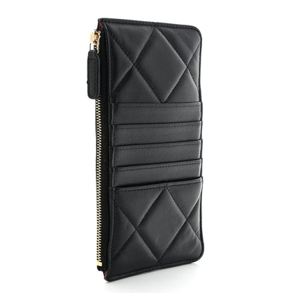 Chanel Shiny Goatskin Quilted Chanel 19 Phone and Card Holder Black 3 of 13