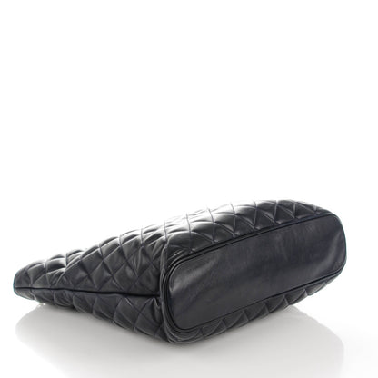 Chanel Lambskin Quilted Shoulder Bag Navy Blue 4 of 8