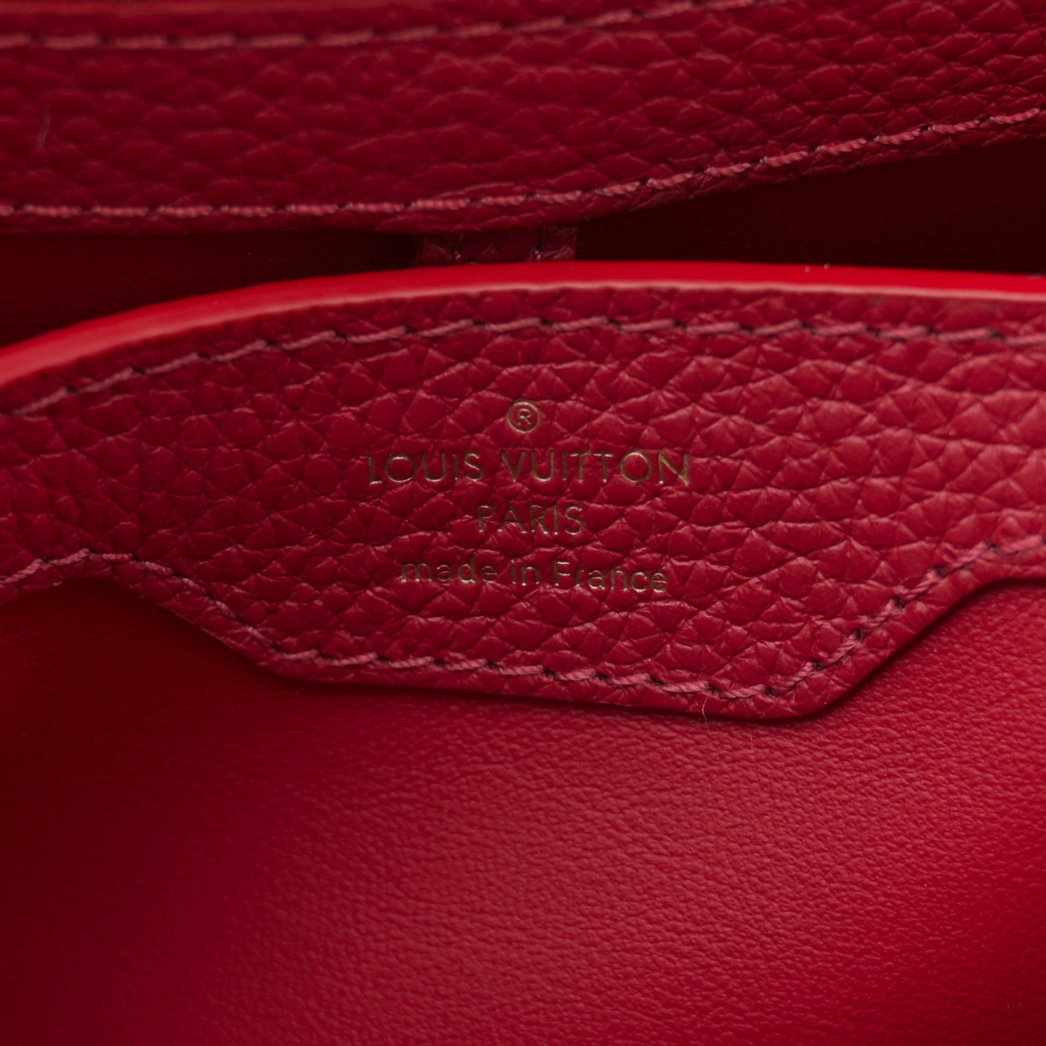 Louis Vuitton Taurillon Capucines BB Scarlet Red 6 of 9
