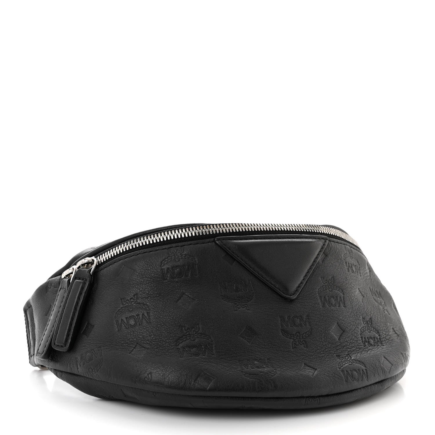 MCM Calfskin Ottomar Monogram Fursten Belt Bag Black 4 of 10