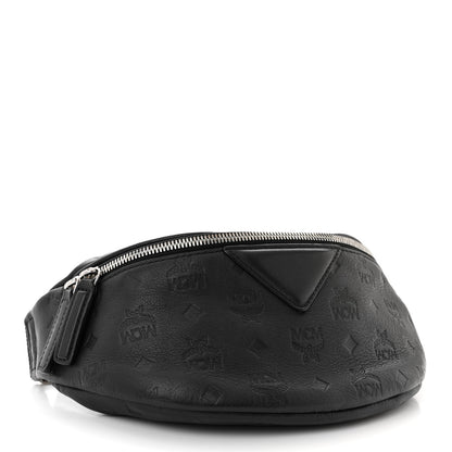 MCM Calfskin Ottomar Monogram Fursten Belt Bag Black 4 of 10