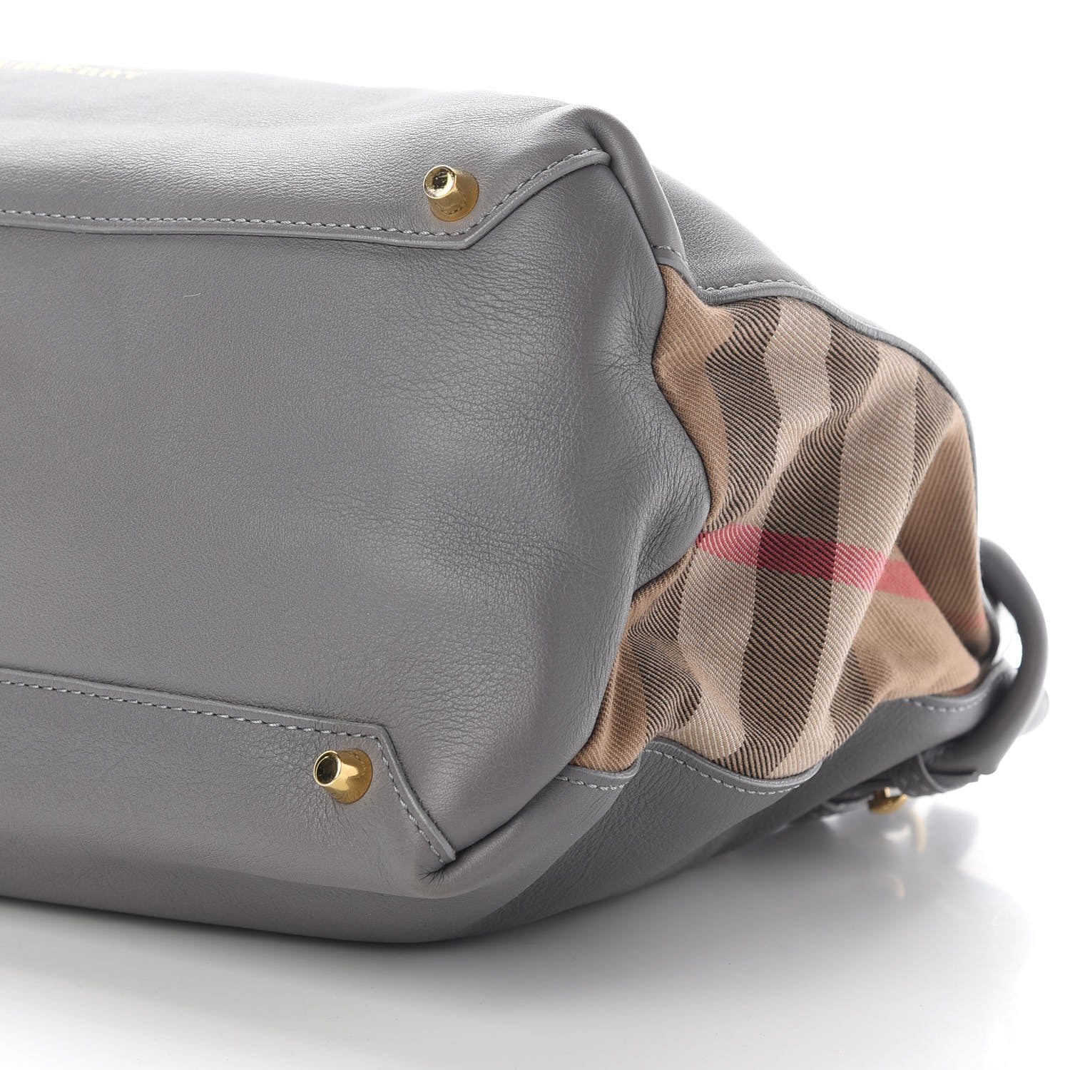 Burberry Derby Calfskin House Check Medium Banner Tote 9 of 9
