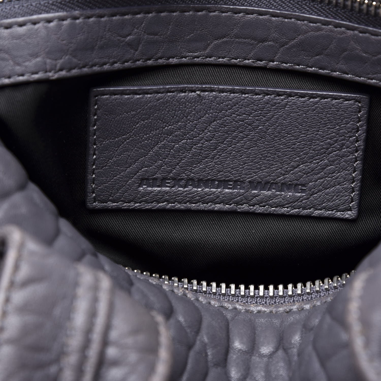 Alexander Wang Pebbled Lambskin Rocco Tundra Silver Hardware 9 of 10