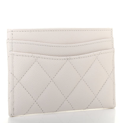 Chanel Caviar Quilted Card Holder White 3 of 9