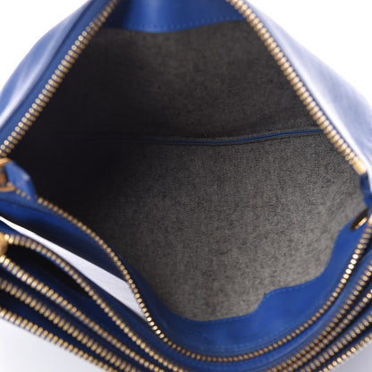 Celine Lambskin Large Trio Crossbody Bag Deep Blue 5 of 12