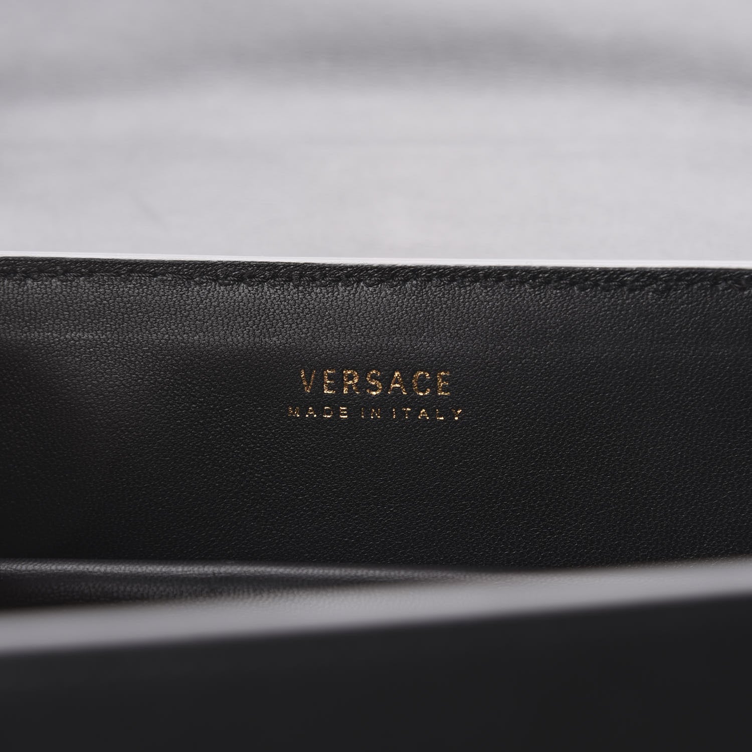 Versace Vitello Barocco Virtus Small Top Handle Shoulder Bag Black 7 of 8