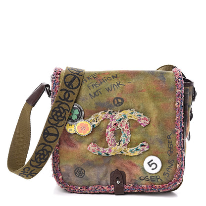 Chanel Washed Toile Graffiti On The Pavements Messenger Khaki Multicolor 1 of 11