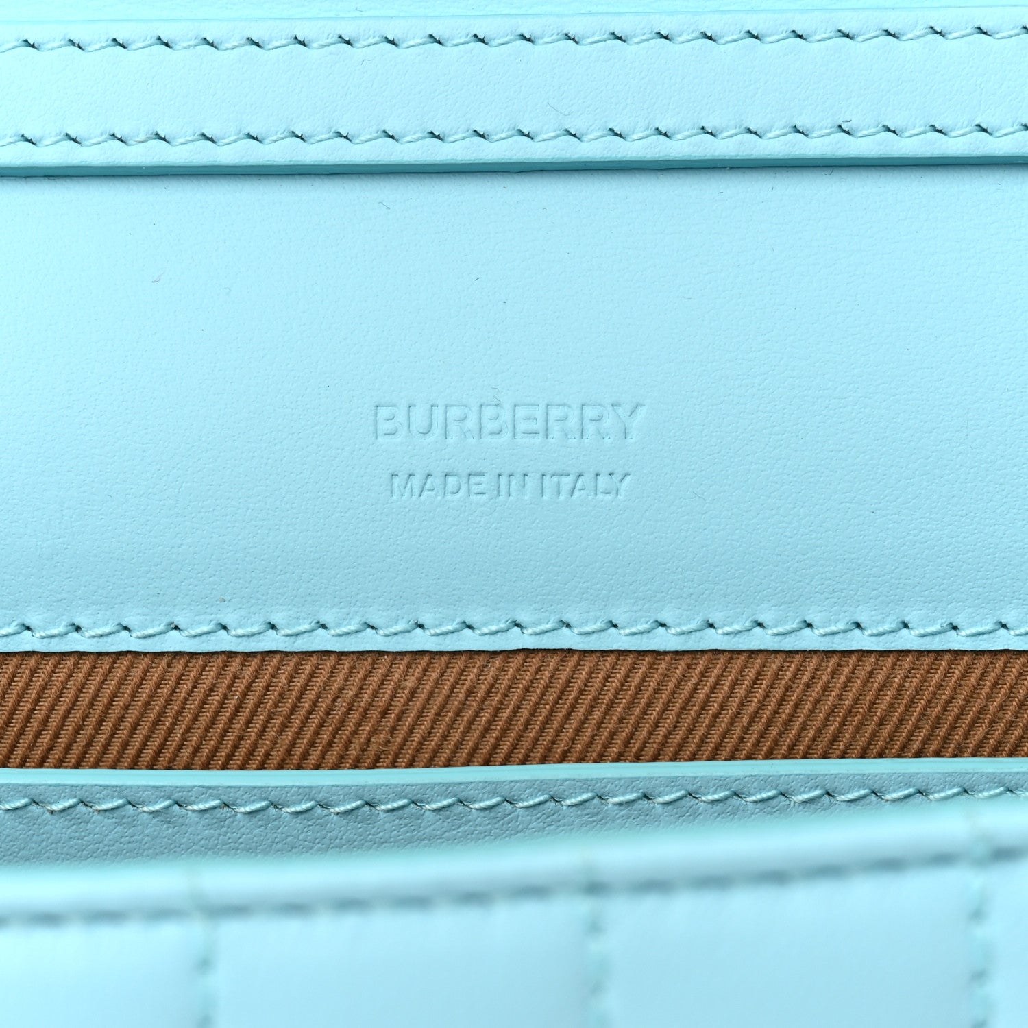 Burberry Lambskin Quilted Lola Clutch On Chain Cool Sky Blue 6 of 10