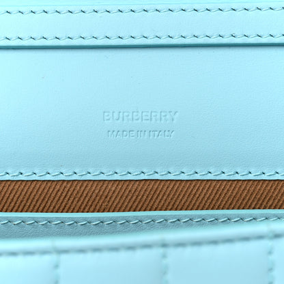Burberry Lambskin Quilted Lola Clutch On Chain Cool Sky Blue 6 of 10