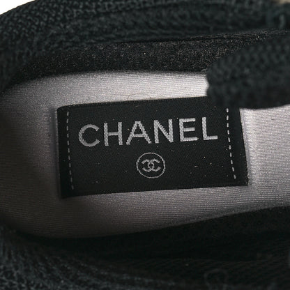 Chanel Mesh Suede Calfskin Womens CC Sneakers 35.5 White Black Beige Gold 9 of 9