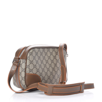 Gucci GG Supreme Monogram Web Medium Shoulder Bag Brown 3 of 10
