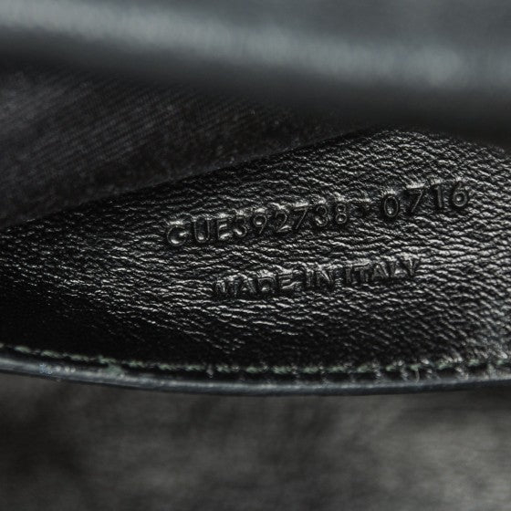 Saint Laurent Sheepskin Matelasse Chevron Monogram Large College Satchel Black 7 of 9