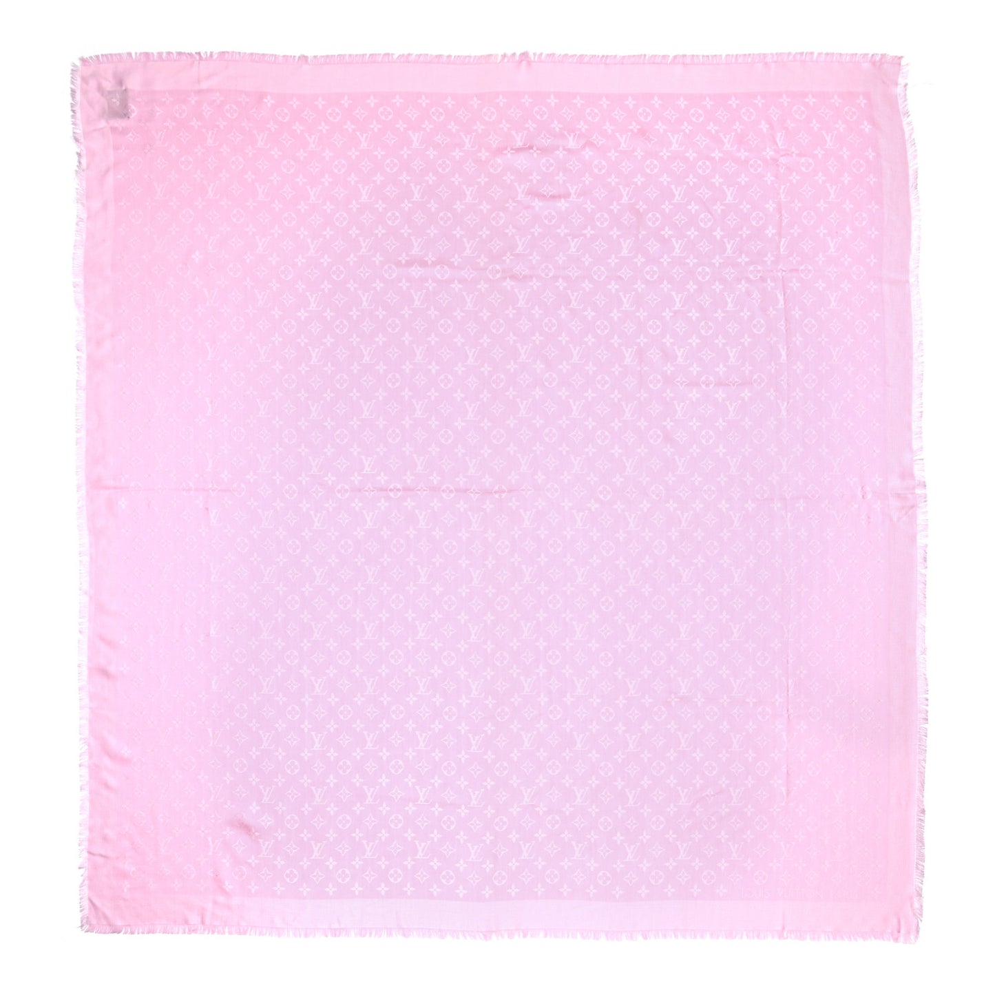 Silk Wool Monogram Shawl Rose Ballerine