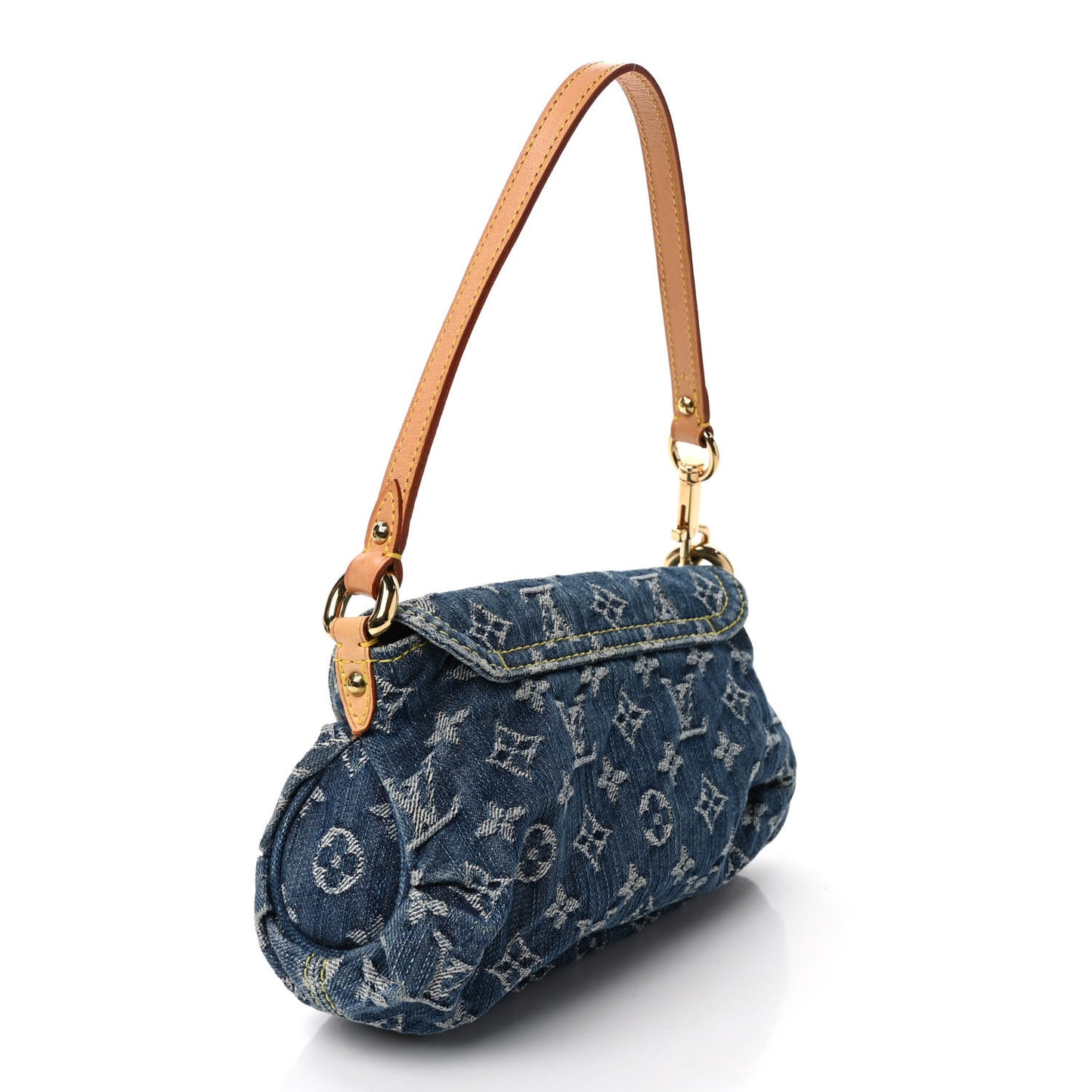 Monogram Denim Mini Pleaty Blue