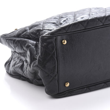 Chanel Glazed Caviar Quilted Small Shiva Tote Black 6 of 10
