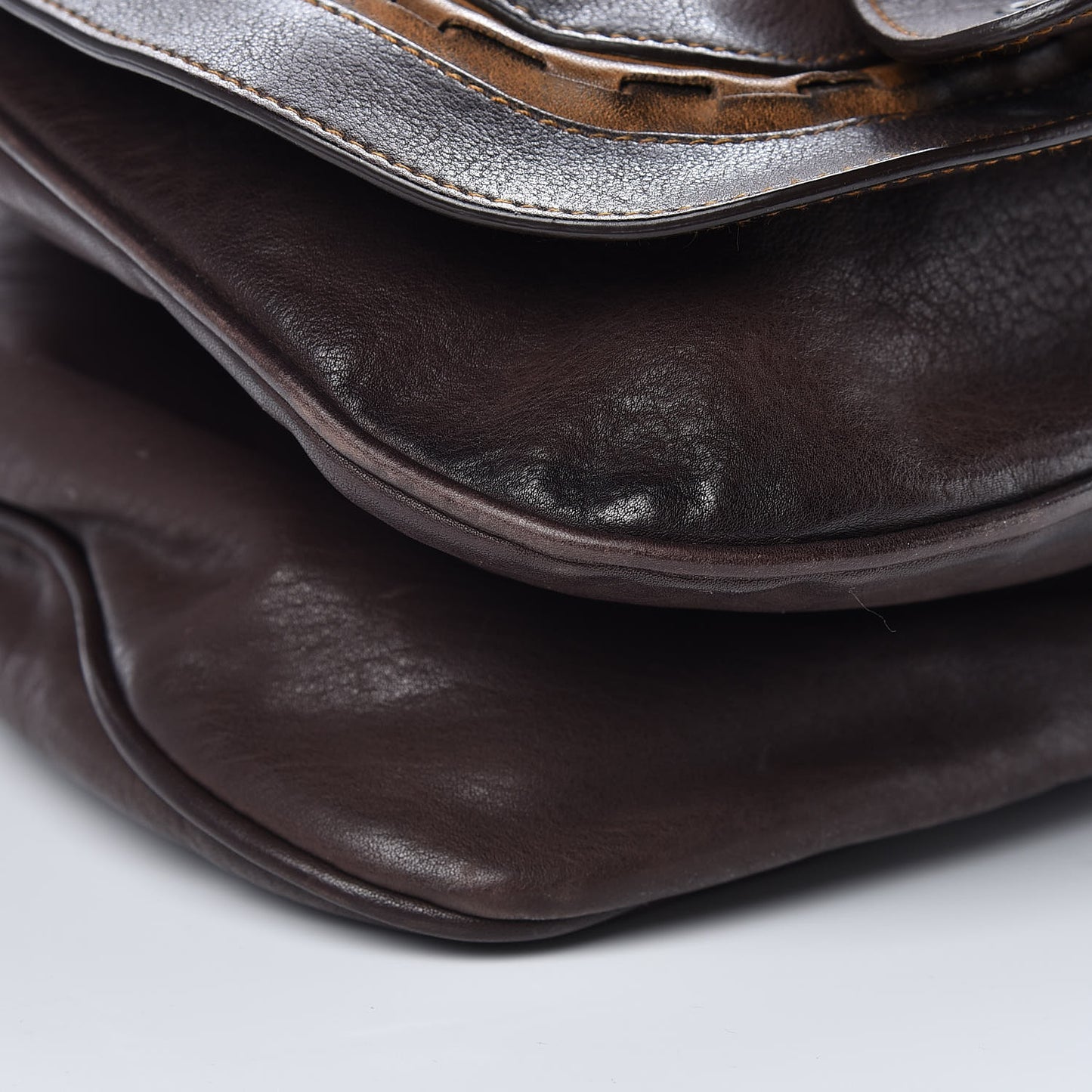 Calfskin Medium Gaucho Double Saddle Bag Brown