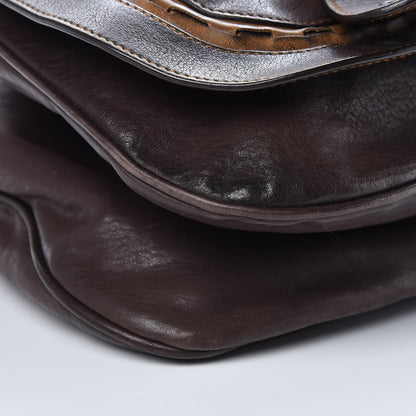 Christian Dior Calfskin Medium Gaucho Double Saddle Bag Brown 8 of 11