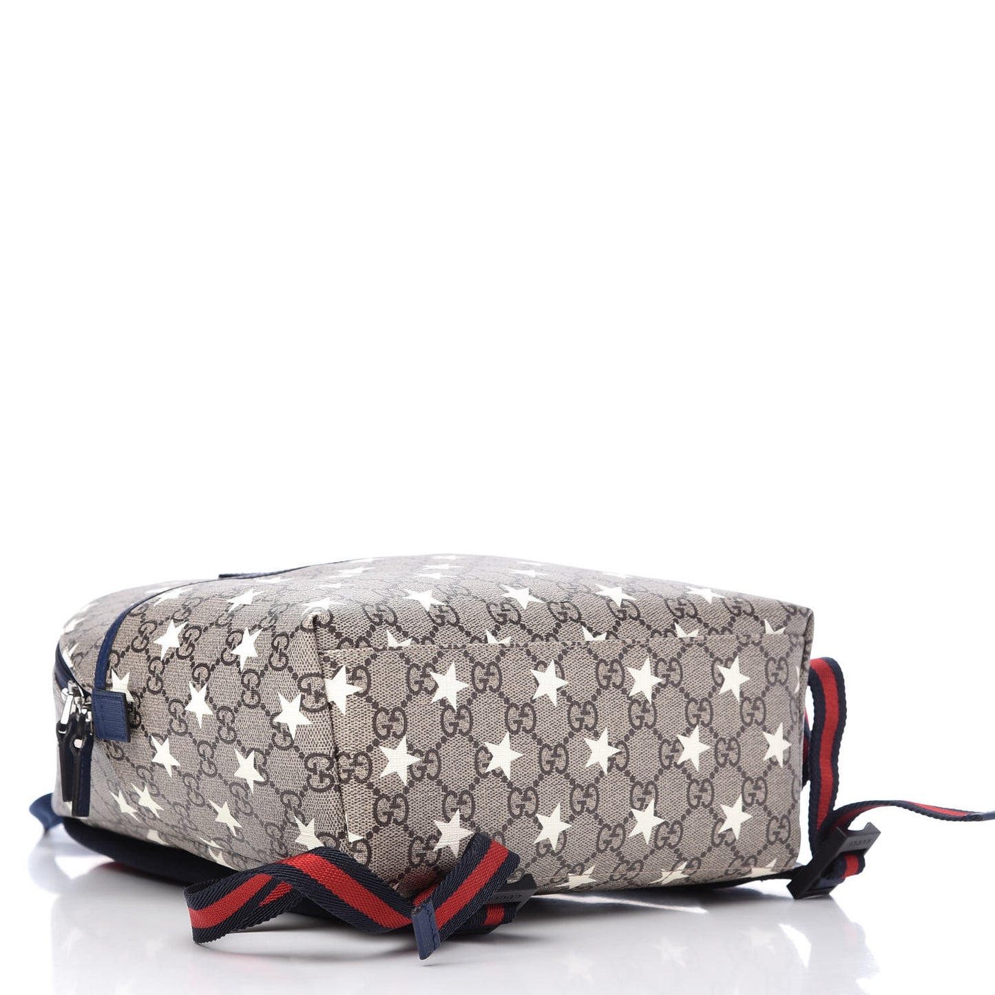 GG Supreme Monogram Stars Childrens Backpack Beige Ebony Yellow Royal