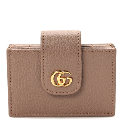 Gucci Dollar Calfskin GG Marmont Card Case Porcelain Rose 1 of 7